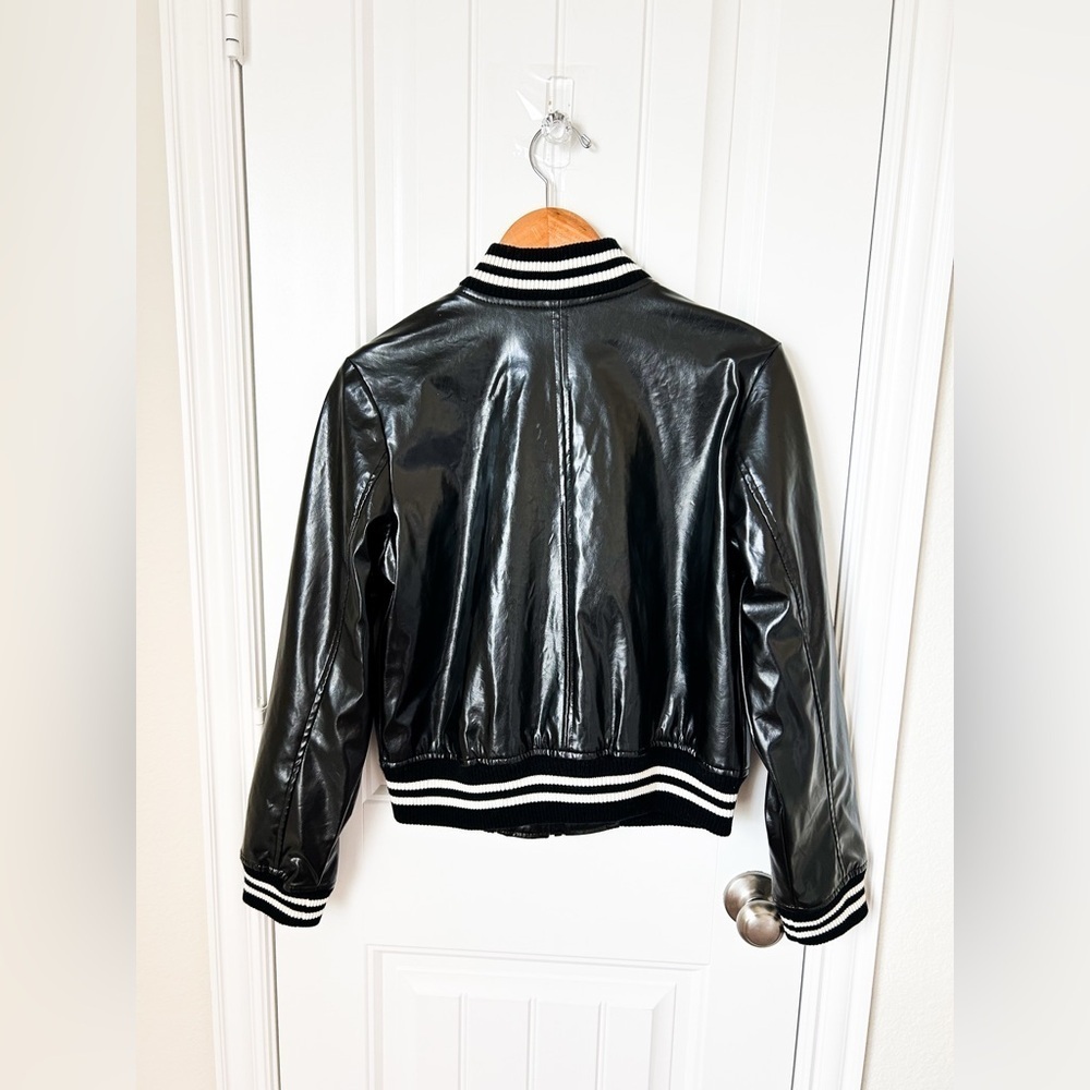 Vintage jr-s.com Black White Varsity Jacket Size Medium - Picture 2 of 2